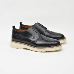 Wingtip Derby-Cream Sole Black 266-03Z