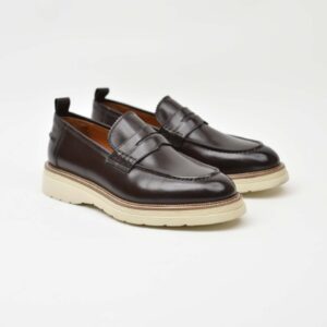 Penny Loafer-Cream Sole Brown 266-07K